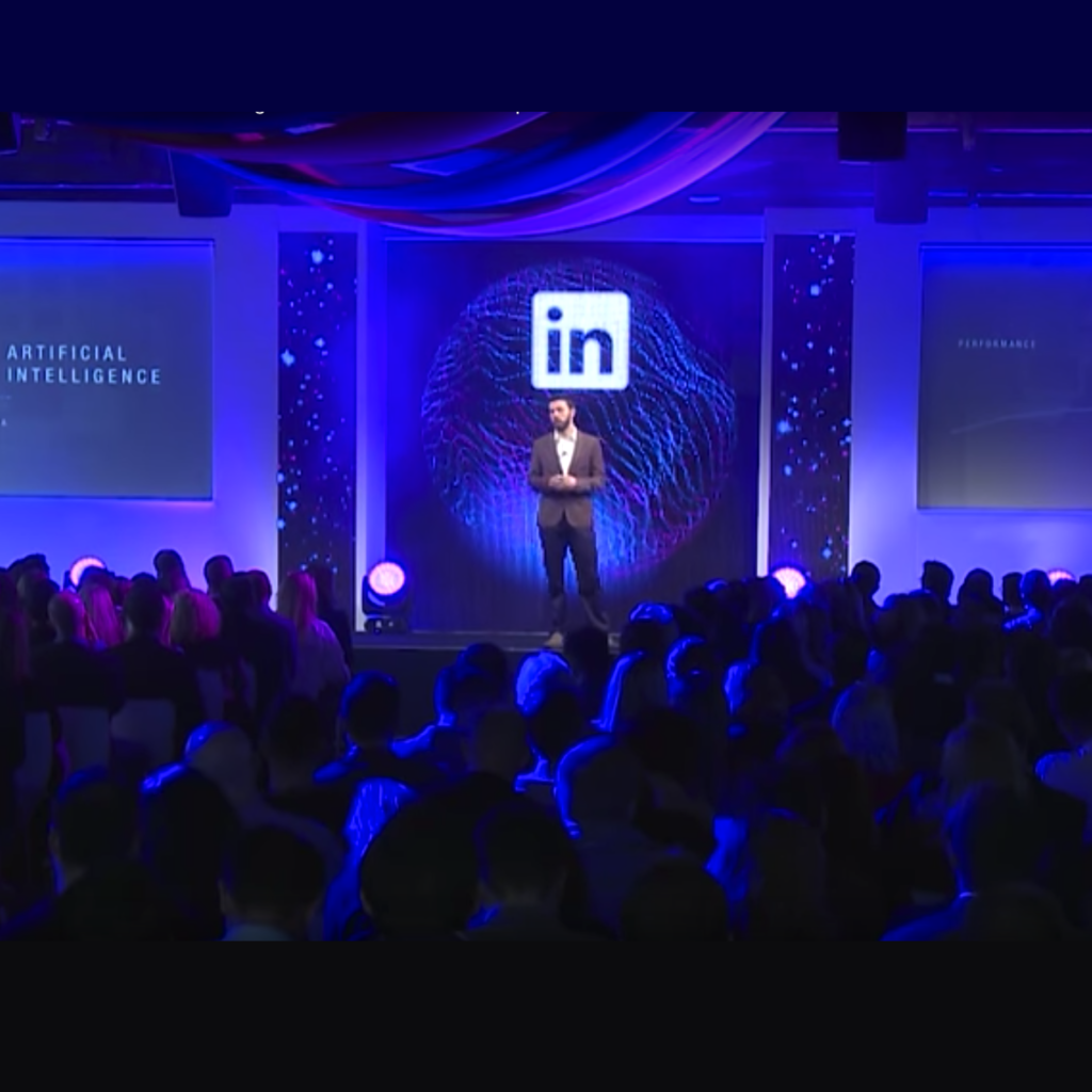 John Jersin giving the keynote address at LinkedIn's Talent Intelligence event